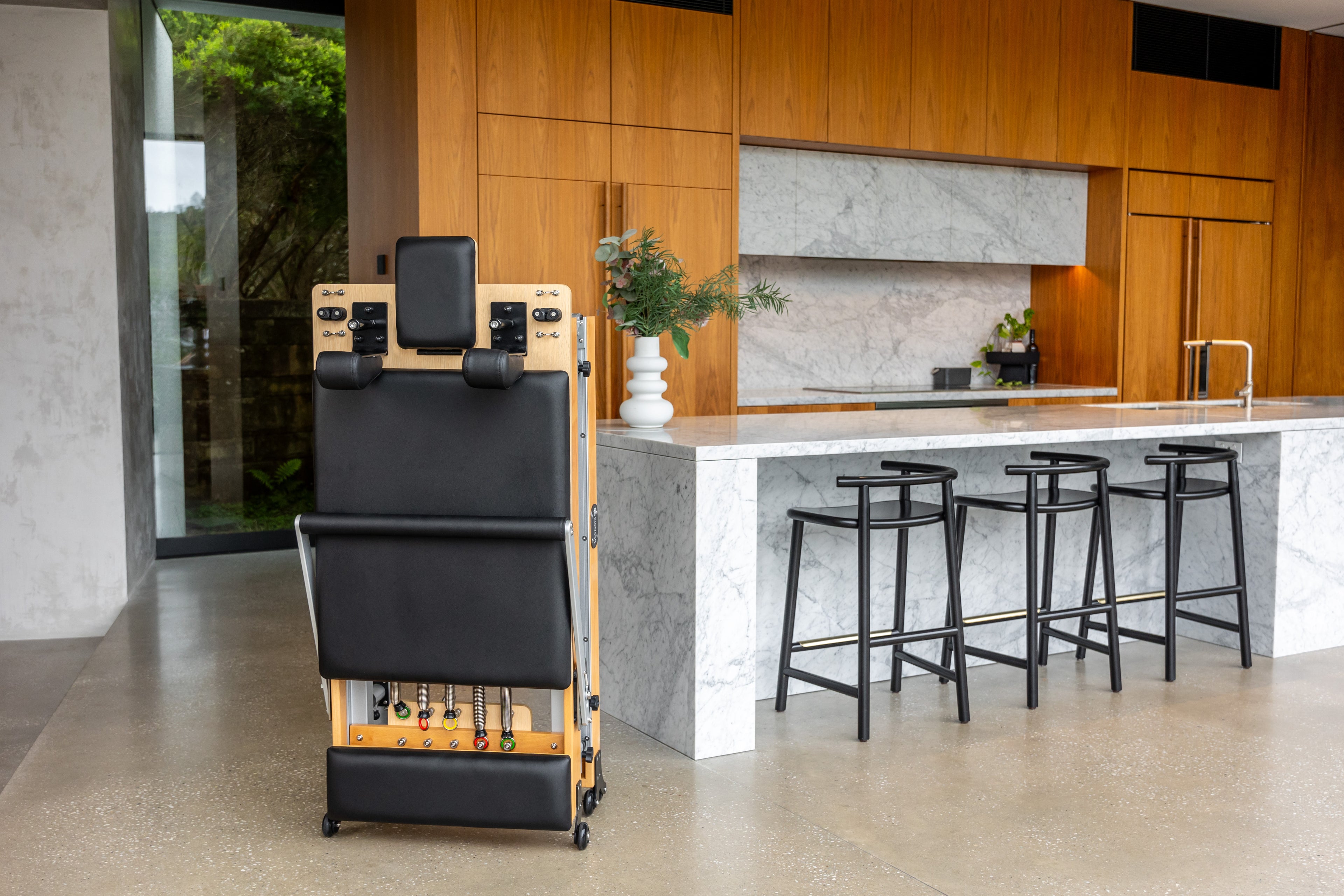 PP-07 Wooden Foldable Reformer - RENTAL | Pioneer Pilates