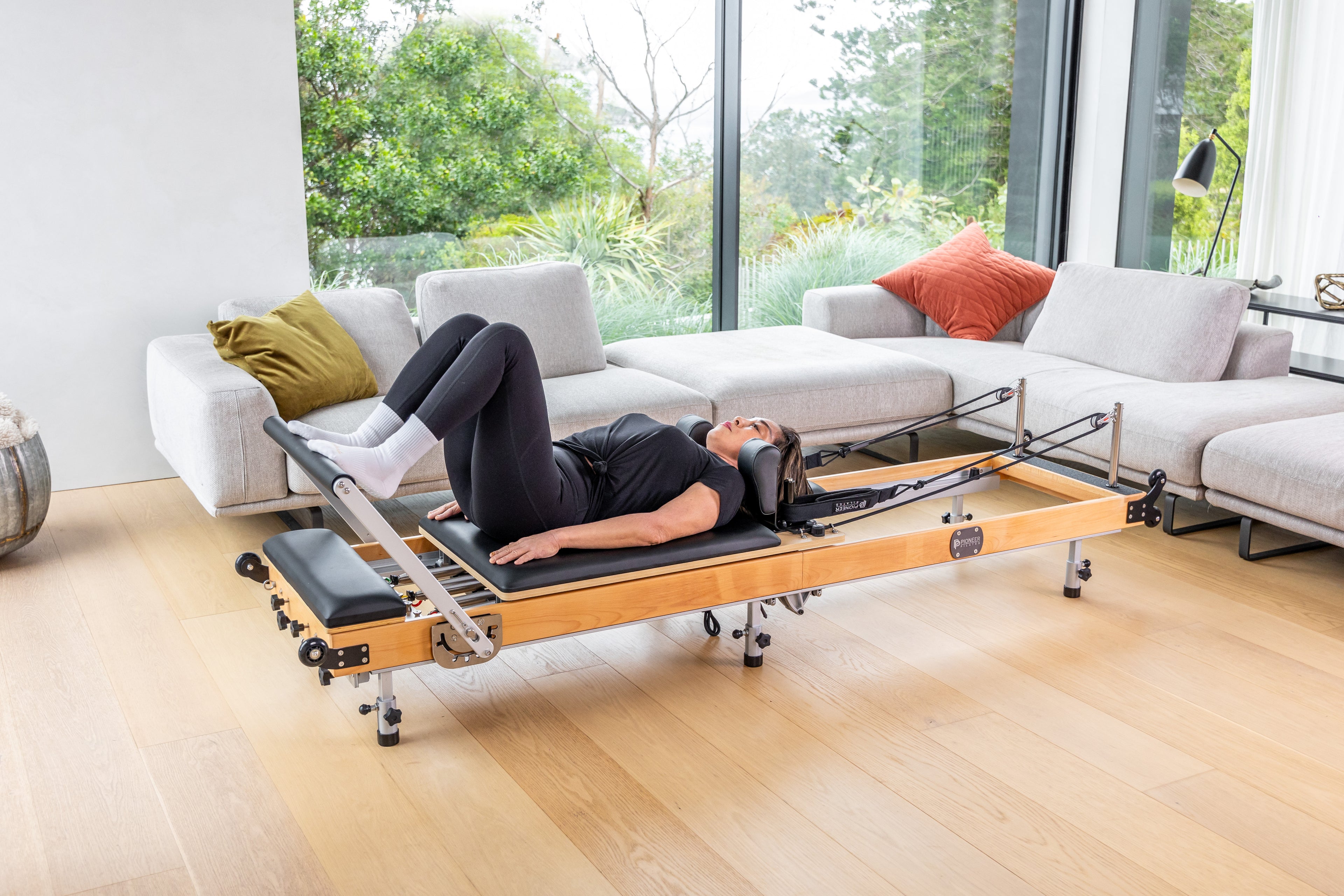 PP-07 Wooden Foldable Reformer - RENTAL | Pioneer Pilates