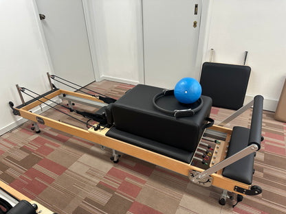 Wooden Foldable Reformer | Pioneer Pilates - DEMO Model