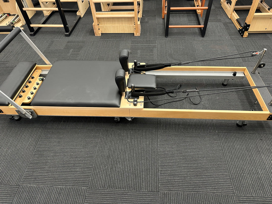 Wooden Foldable Reformer | Pioneer Pilates - DEMO Model